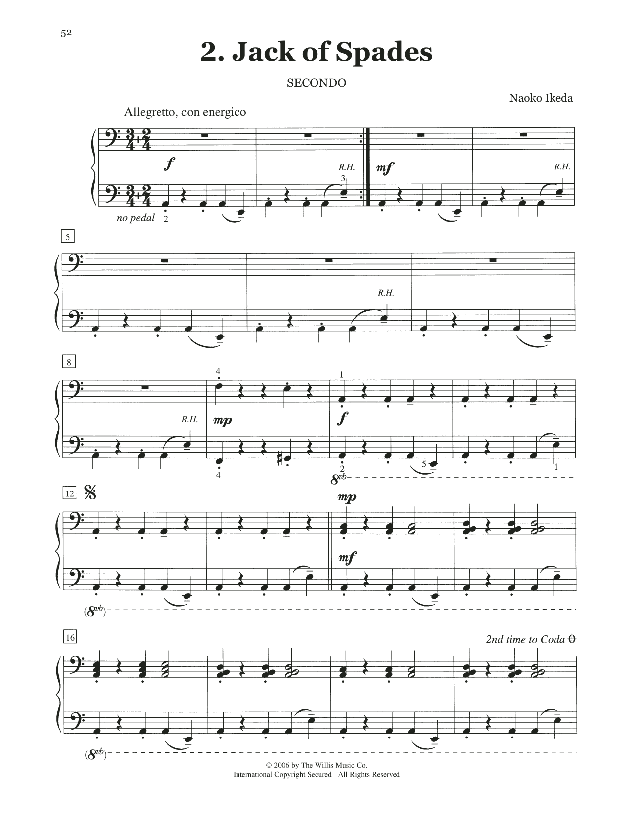 Naoko Ikeda Jack Of Spades sheet music notes and chords. Download Printable PDF.