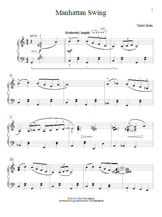 Naoko Ikeda Manhattan Swing sheet music notes and chords. Download Printable PDF.