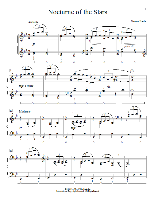 Learn to play Naoko Ikeda Nocturne Of The Stars sheet music for Piano Solo in minutes. Naoko Ikeda Nocturne Of The Stars sheet music notes and chords