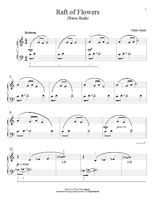 Learn to play Naoko Ikeda Raft Of Flowers (Hana-Ikada) sheet music for Educational Piano in minutes. Naoko Ikeda Raft Of Flowers (Hana-Ikada) sheet music notes and chords. Download Printable PDF.