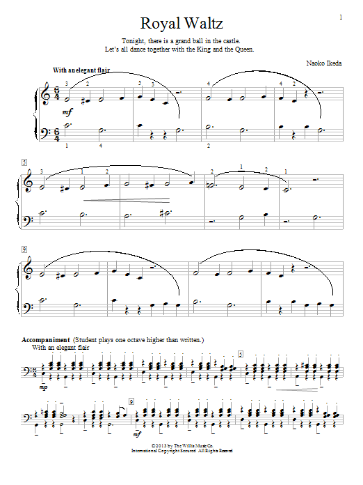 Naoko Ikeda Royal Waltz sheet music notes and chords. Download Printable PDF.