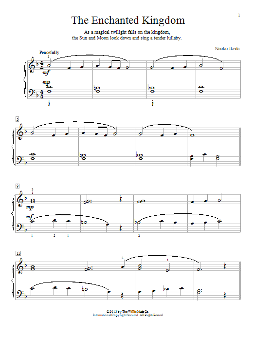 Naoko Ikeda The Enchanted Kingdom sheet music notes and chords. Download Printable PDF.