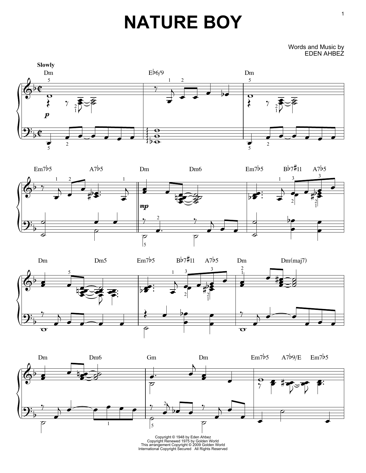 Download Nat King Cole Nature Boy Jazz Version Arr Brent Edstrom Sheet Music And Pdf Chords 8655