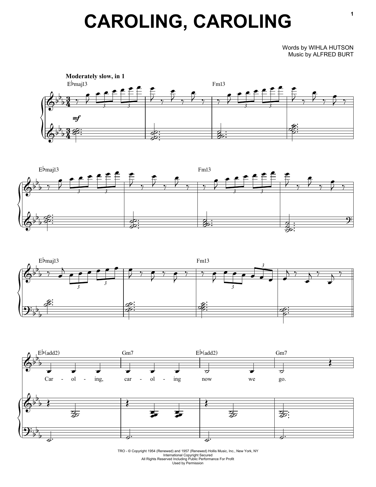 Natalie Cole Caroling, Caroling sheet music notes and chords. Download Printable PDF.