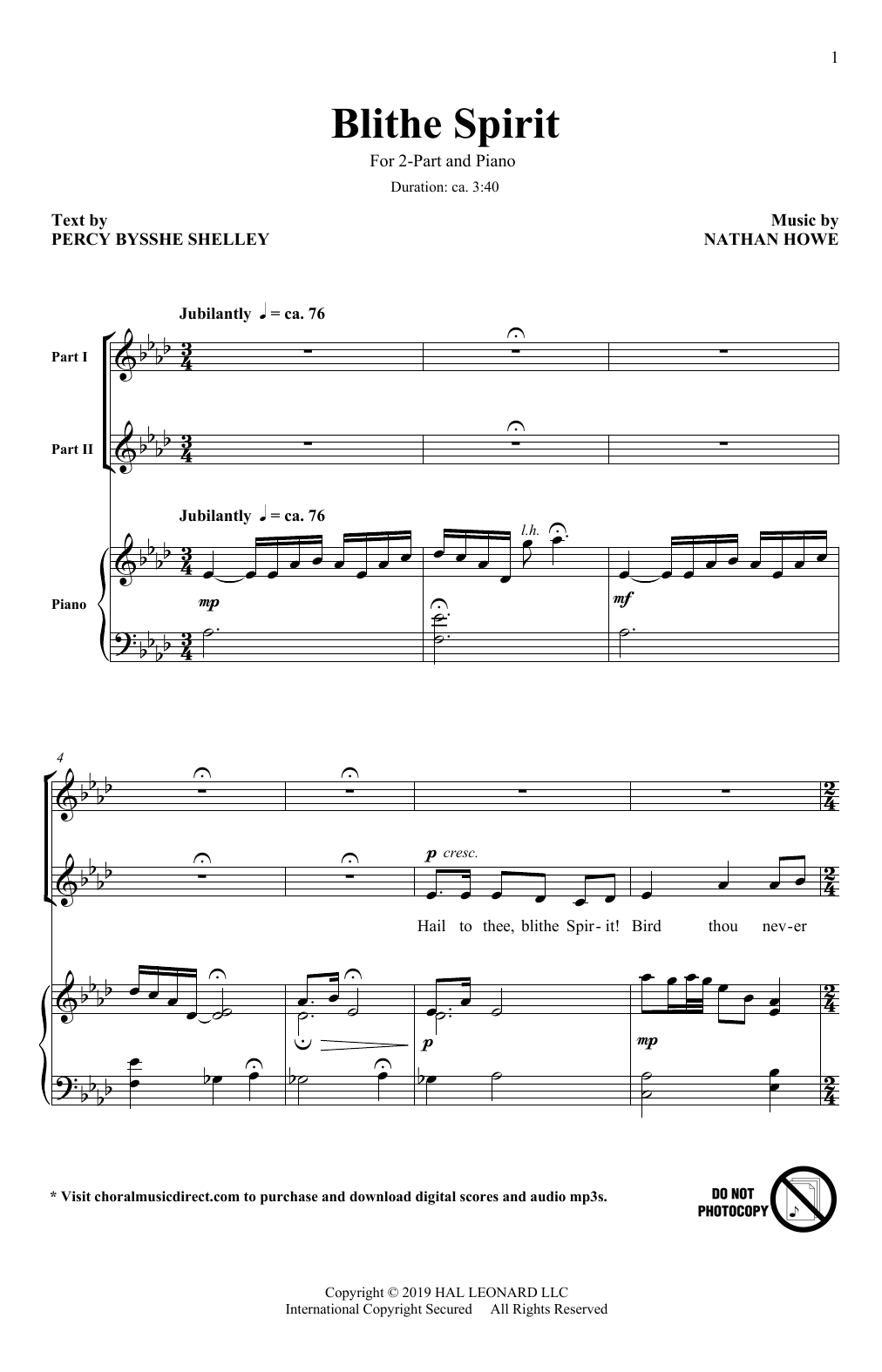 Nathan Howe Blithe Spirit sheet music notes and chords. Download Printable PDF.