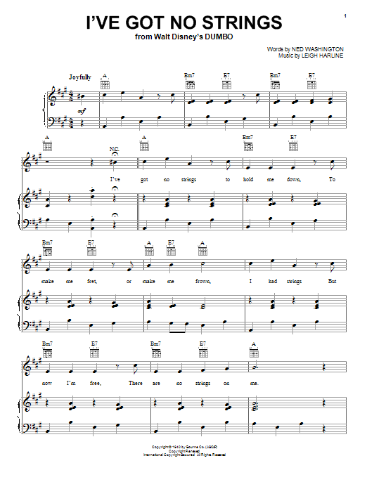 Learn to play Leigh Harline I've Got No Strings sheet music for Alto Sax Solo in minutes. Price: 6.9900$ Leigh Harline I've Got No Strings sheet music notes and chords arranged for Alto Sax Solo