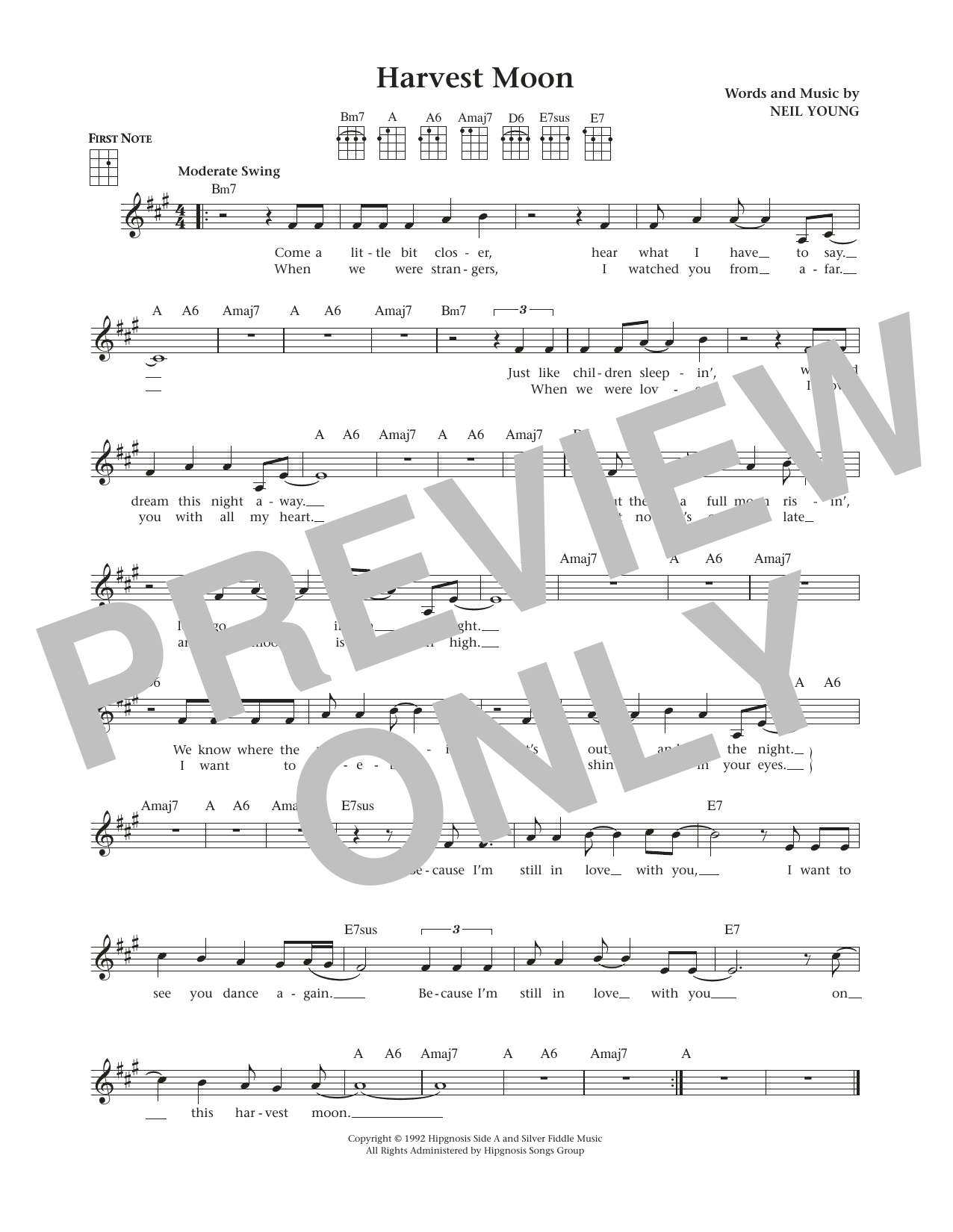 Neil Young Harvest Moon (from The Daily Ukulele) (arr. Jim Beloff) sheet music notes and chords arranged for Ukulele