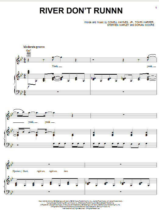 Nelly River Don't Runnn sheet music notes and chords. Download Printable PDF.