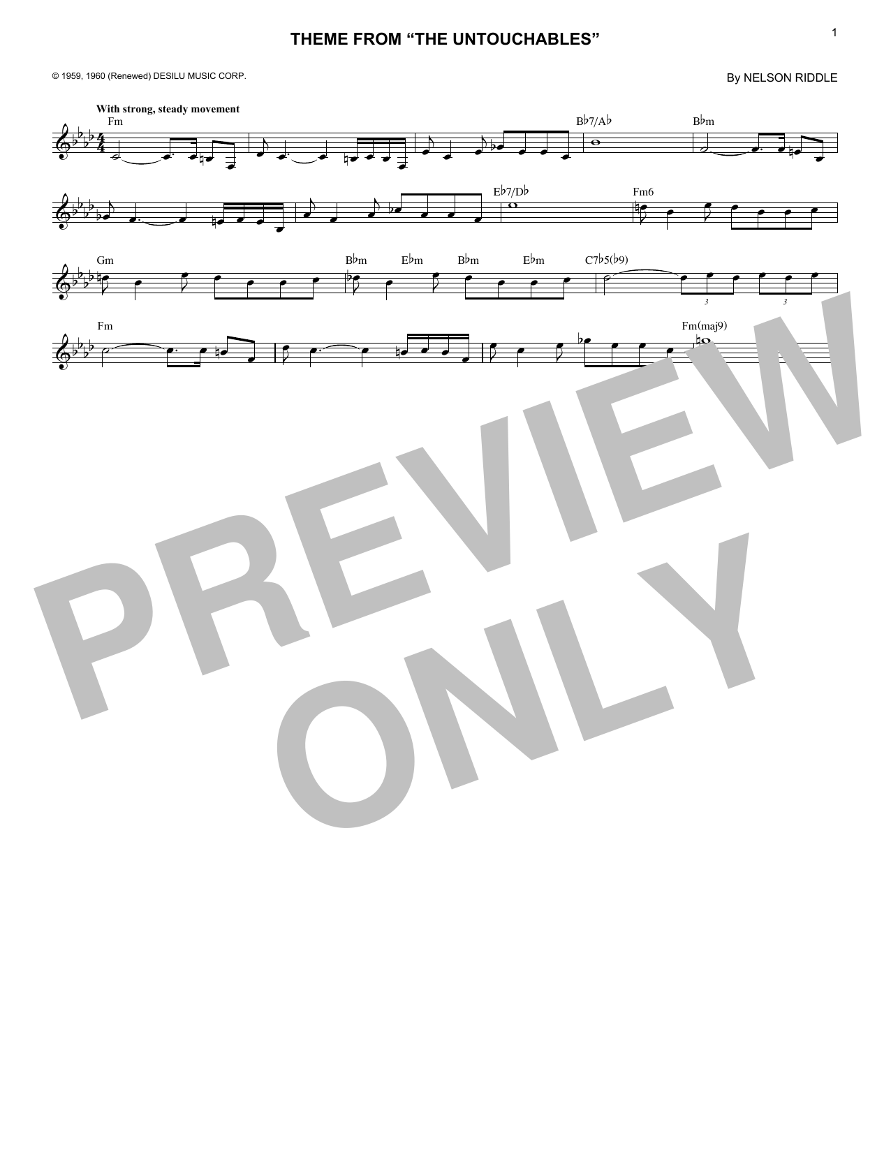 Learn to play Nelson Riddle Theme From Nelson Riddle Theme From