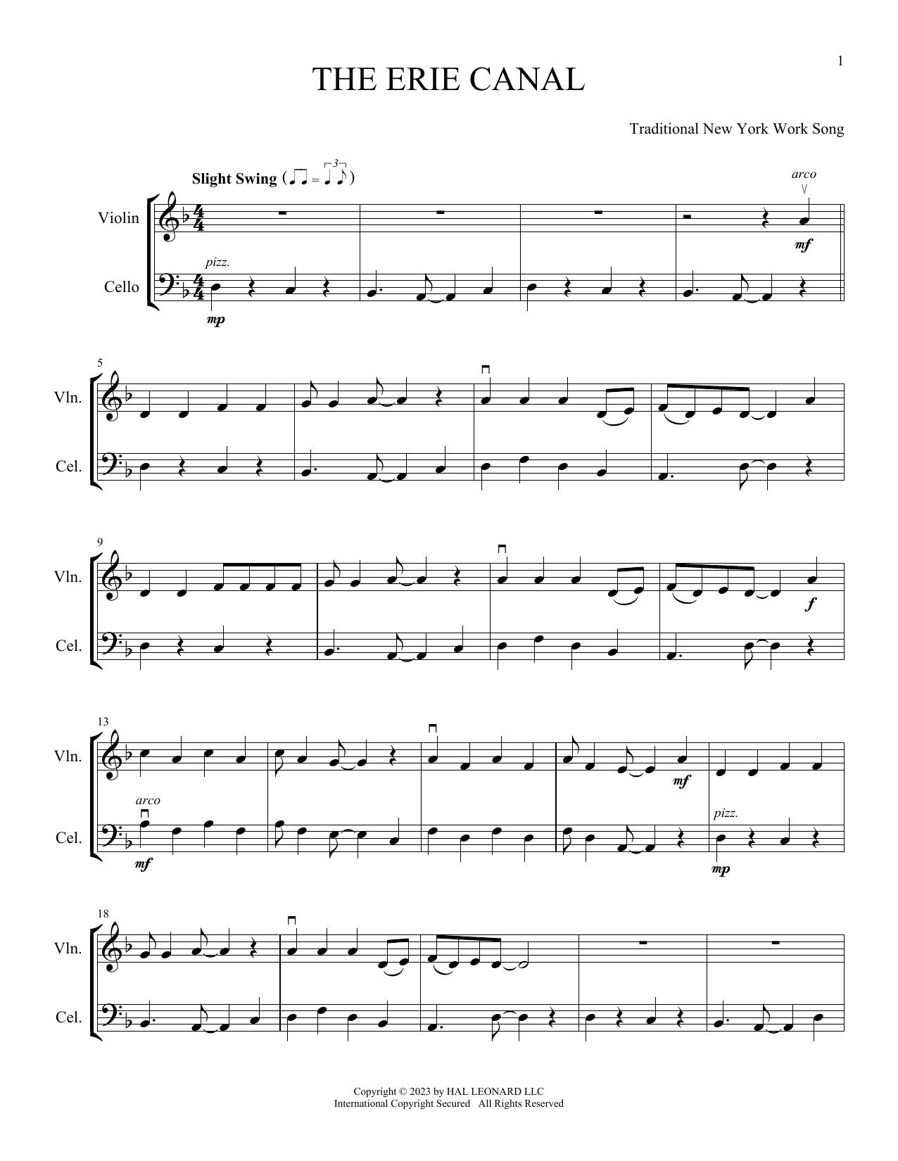 New York Work Song The Erie Canal (arr. Michelle Hynson) sheet music notes and chords. Download Printable PDF.