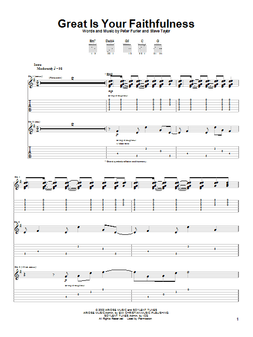 Newsboys Great Is Your Faithfulness sheet music notes and chords. Download Printable PDF.