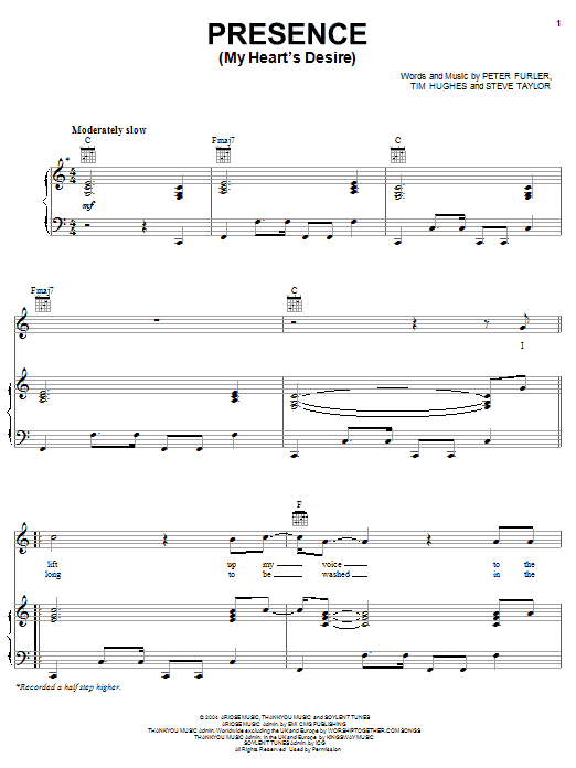 Newsboys Presence My Heart S Desire Sheet Music Pdf Notes