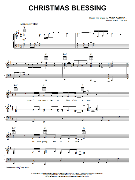 NewSong Christmas Blessing sheet music notes and chords. Download Printable PDF.