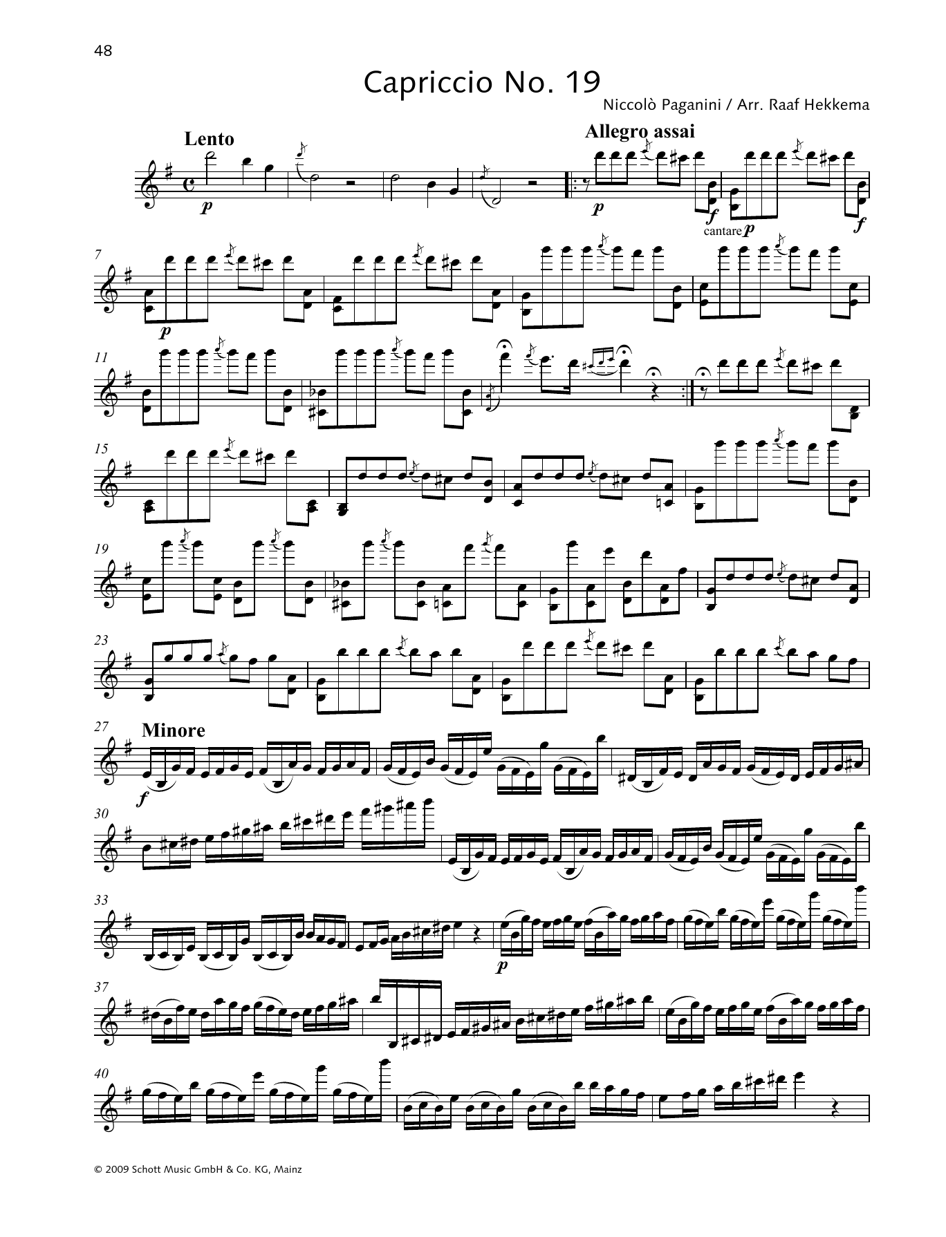 Niccolo Paganini Capriccio No. 19 sheet music notes and chords. Download Printable PDF.