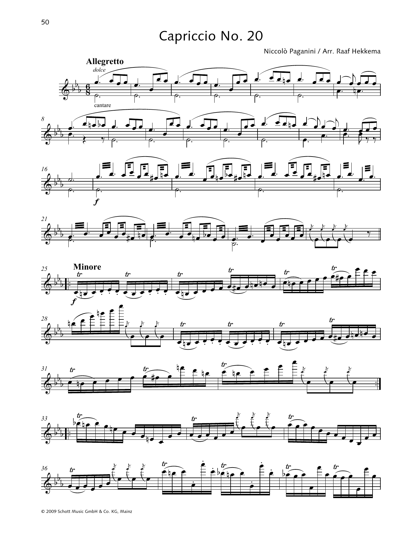 Niccolo Paganini Capriccio No. 20 sheet music notes and chords. Download Printable PDF.