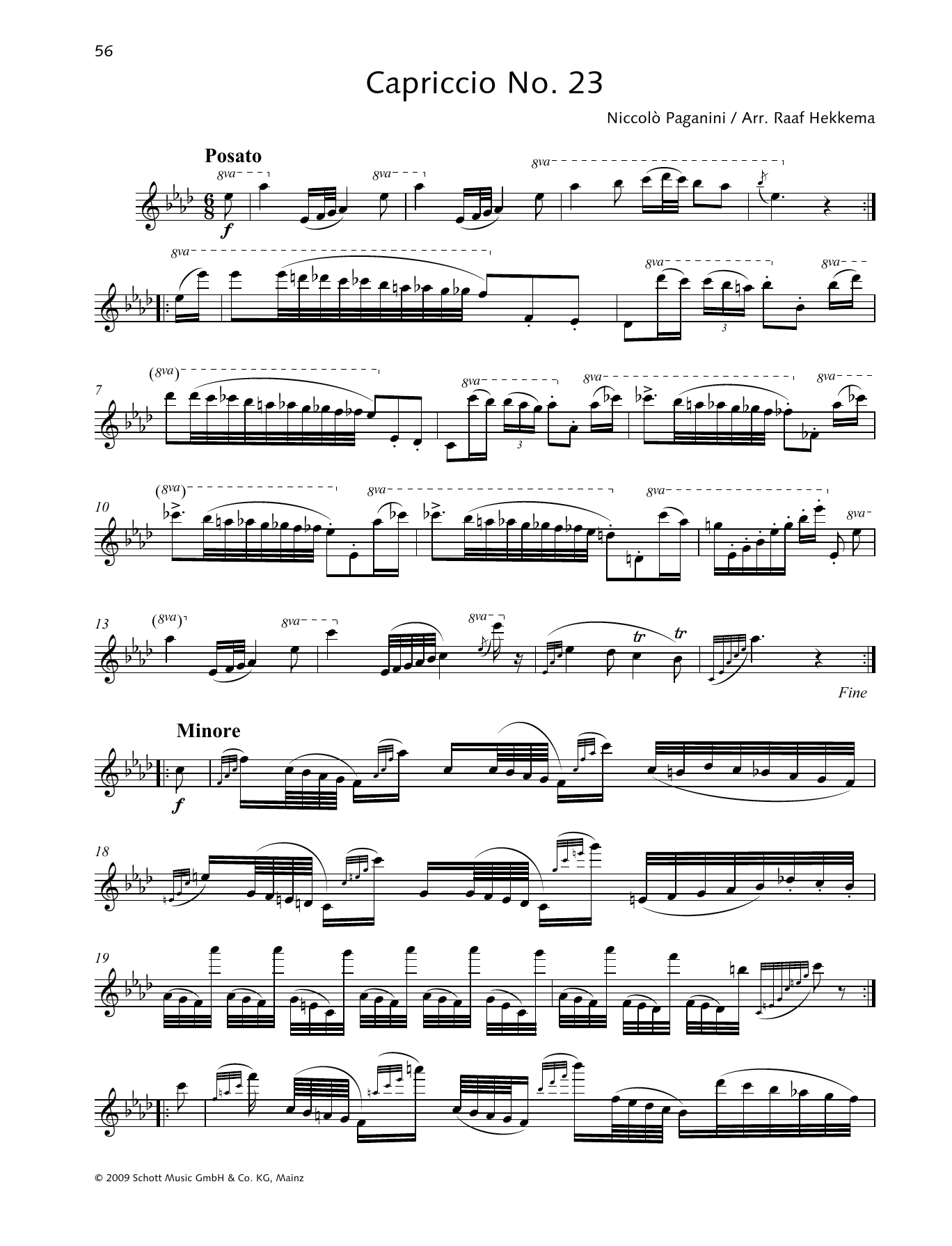 Niccolo Paganini Capriccio No. 23 sheet music notes and chords. Download Printable PDF.