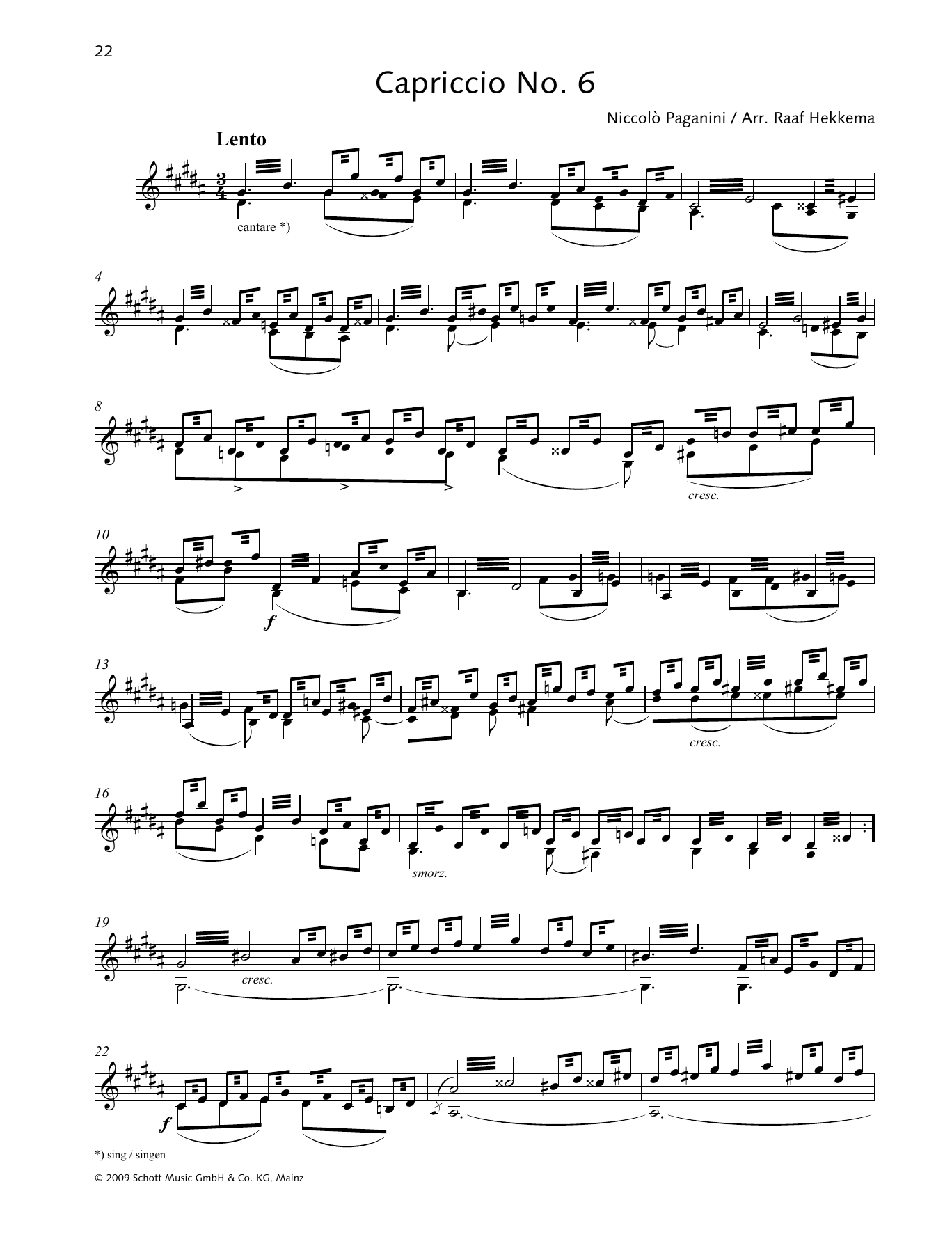 Niccolo Paganini Capriccio No. 6 sheet music notes and chords. Download Printable PDF.