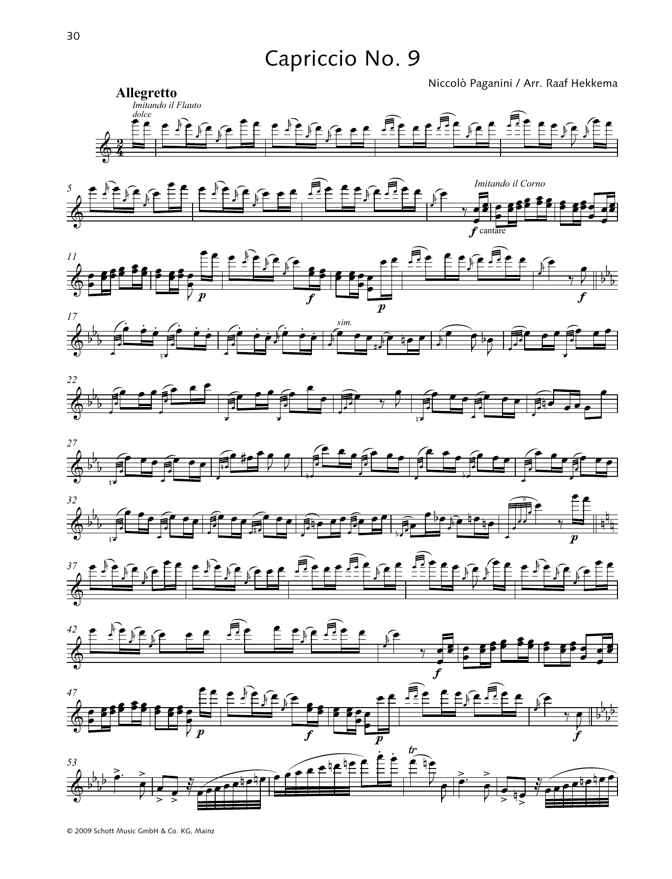 Learn to play Niccolo Paganini Capriccio No. 9 sheet music for Woodwind Solo in minutes. Price: 3.9900$ Niccolo Paganini Capriccio No. 9 sheet music notes and chords arranged for Woodwind Solo