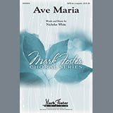 Download or print Nicholas White Ave Maria Sheet Music Printable PDF 7-page score for Concert / arranged SATB Choir SKU: 89143