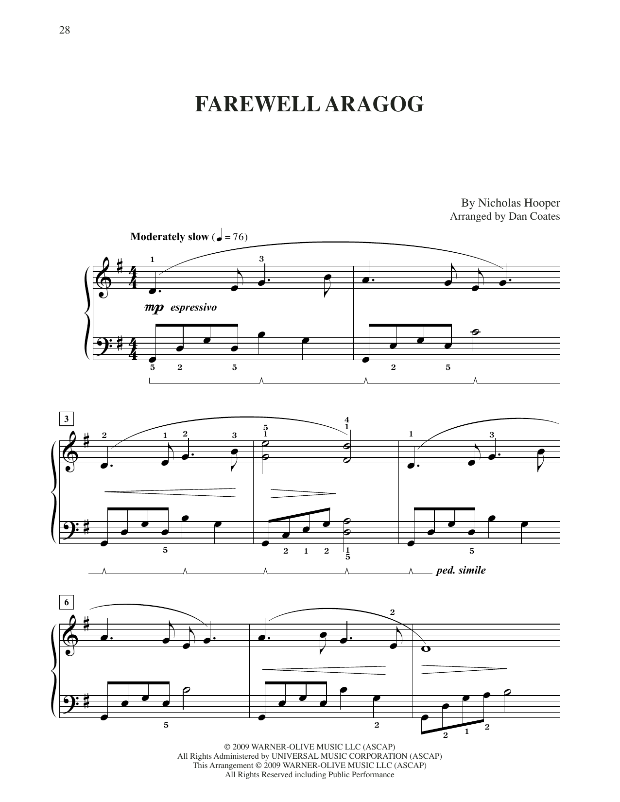 Learn to play Nicholas Hooper Farewell Aragog (from Harry Potter) (arr. Dan Coates) sheet music for Easy Piano in minutes. Price: 6.9900$ Nicholas Hooper Farewell Aragog (from Harry Potter) (arr. Dan Coates) sheet music notes and chords arranged for Easy Piano