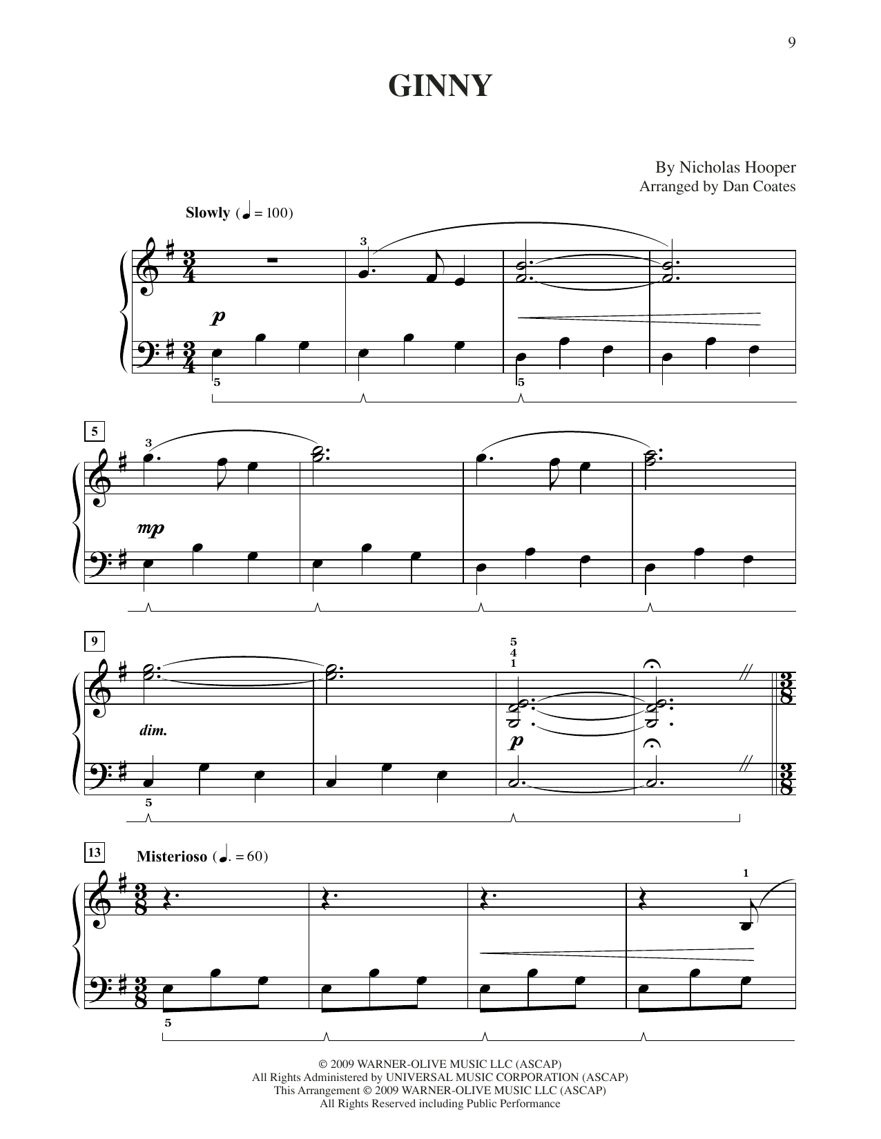 Learn to play Nicholas Hooper Ginny (from Harry Potter) (arr. Dan Coates) sheet music for Easy Piano in minutes. Price: 6.9900$ Nicholas Hooper Ginny (from Harry Potter) (arr. Dan Coates) sheet music notes and chords arranged for Easy Piano