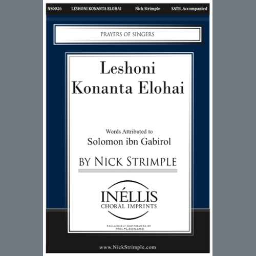 Nick Strimple Leshoni Konanta Elohai Profile Image