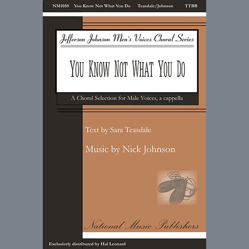 Nick Johnson Download Printable PDF Score Easily Download Nick Johnson Printable PDF piano music notes, guitar tabs for TTBB Choir. Transpose or transcribe this score in no time - Learn how to play song progression.