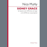 Download or print Nico Muhly Sidney Grace Sheet Music Printable PDF 5-page score for Sacred / arranged SATB Choir SKU: 1469625