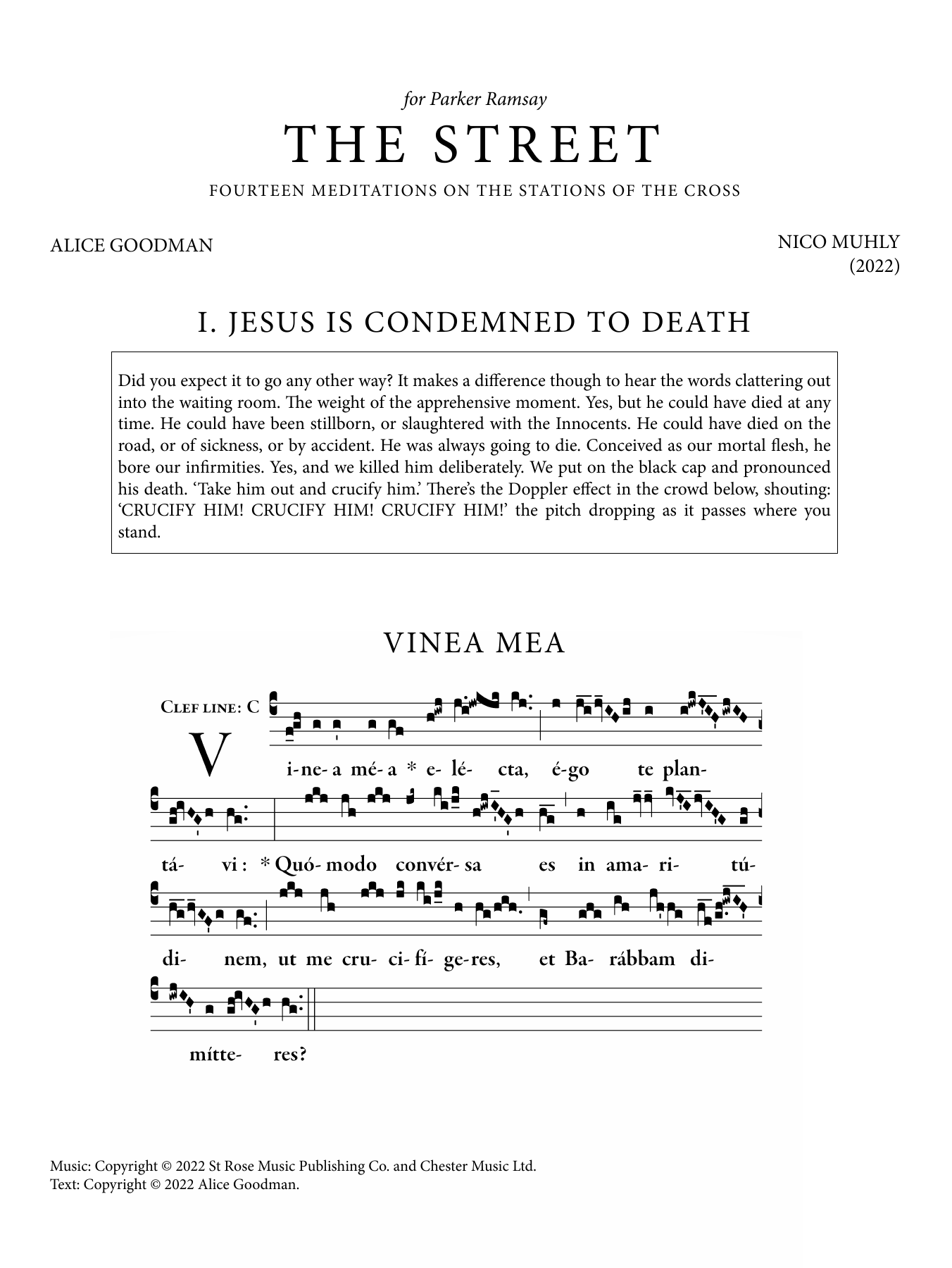 Nico Muhly The Street sheet music notes and chords. Download Printable PDF.