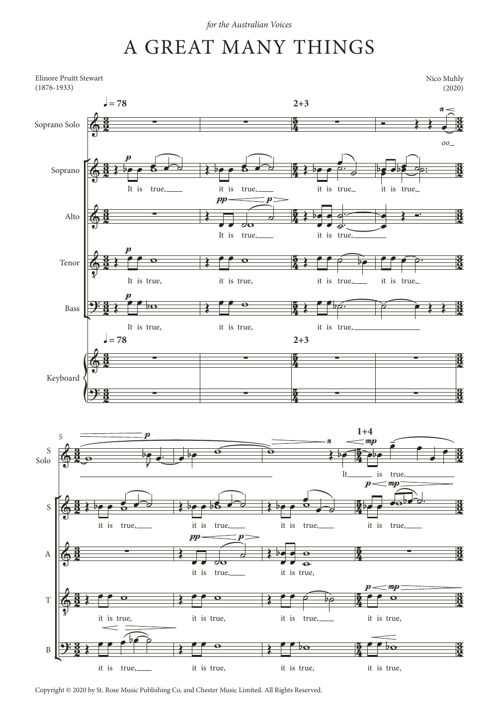 Learn to play Nico Muhly A Great Many Things sheet music for SATB Choir in minutes. Price: 3.9900$ Nico Muhly A Great Many Things sheet music notes and chords arranged for SATB Choir