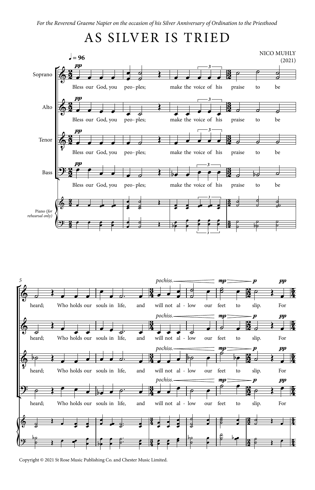 Learn to play Nico Muhly As Silver Is Tried sheet music for SATB Choir in minutes. Price: 3.9900$ Nico Muhly As Silver Is Tried sheet music notes and chords arranged for SATB Choir