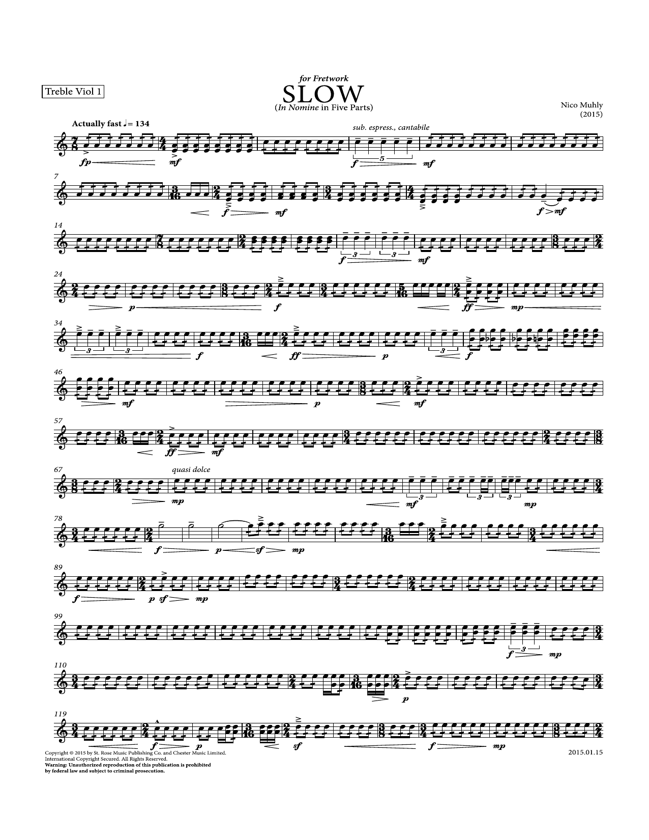 Nico Muhly Slow sheet music notes and chords. Download Printable PDF.