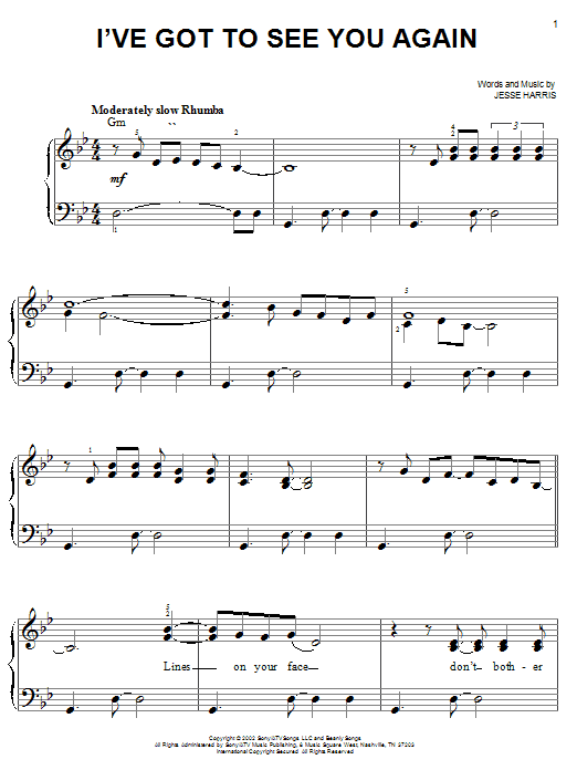 Norah Jones I've Got To See You Again sheet music notes and chords. Download Printable PDF.