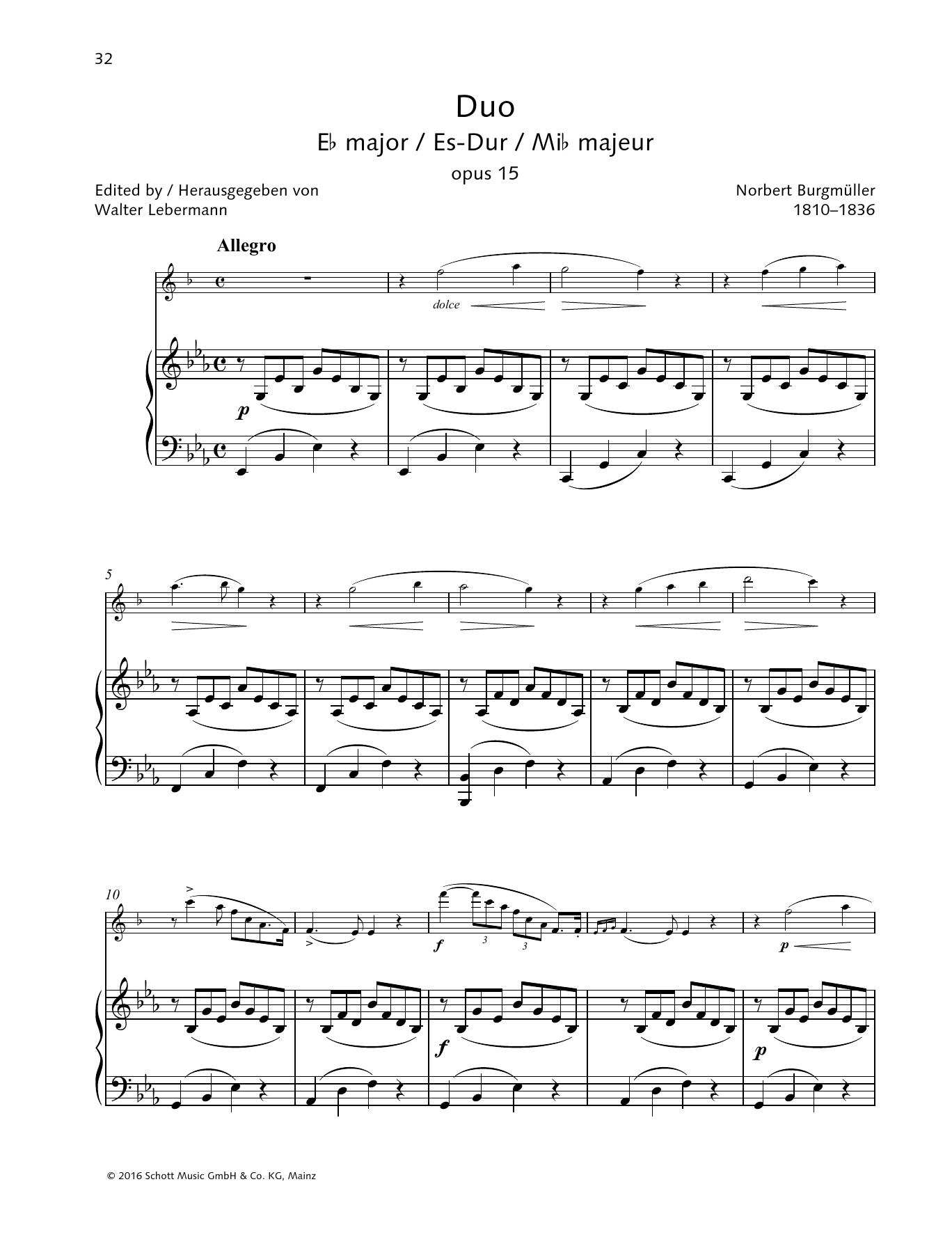 Learn to play Norbert Burgmüller Duo E-flat major sheet music for Woodwind Solo in minutes. Price: 6.9900$ Norbert Burgmüller Duo E-flat major sheet music notes and chords arranged for Woodwind Solo