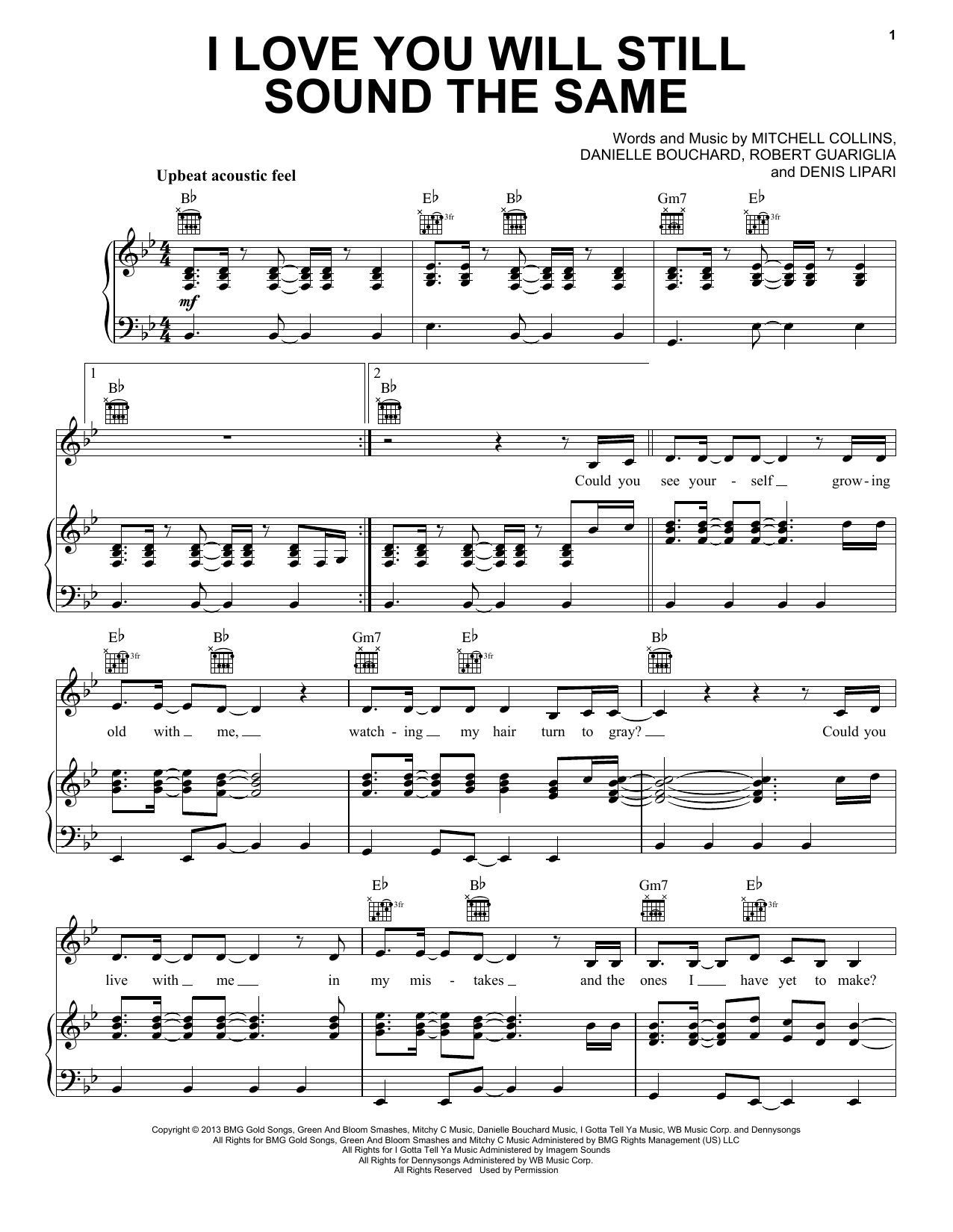 Oh Honey I Love You Will Still Sound The Same Sheet Music Pdf