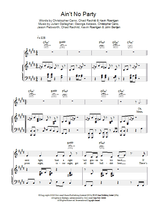 Learn to play Orson Ain't No Party sheet music for Piano, Vocal & Guitar in minutes. Price: 7.9900$ Orson Ain't No Party sheet music notes and chords. Download Printable PDF.