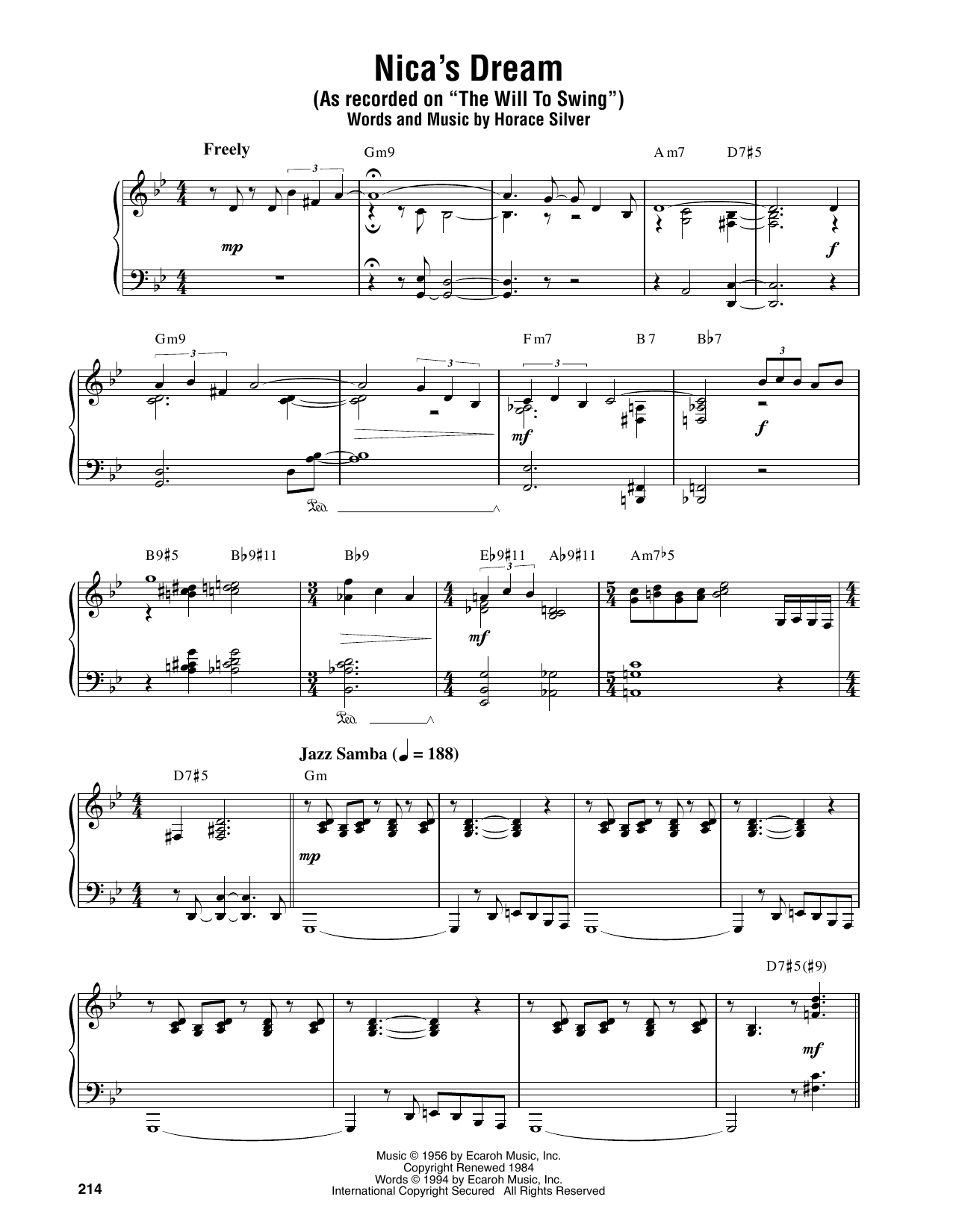 Oscar Peterson Nica's Dream sheet music notes and chords. Download Printable PDF.