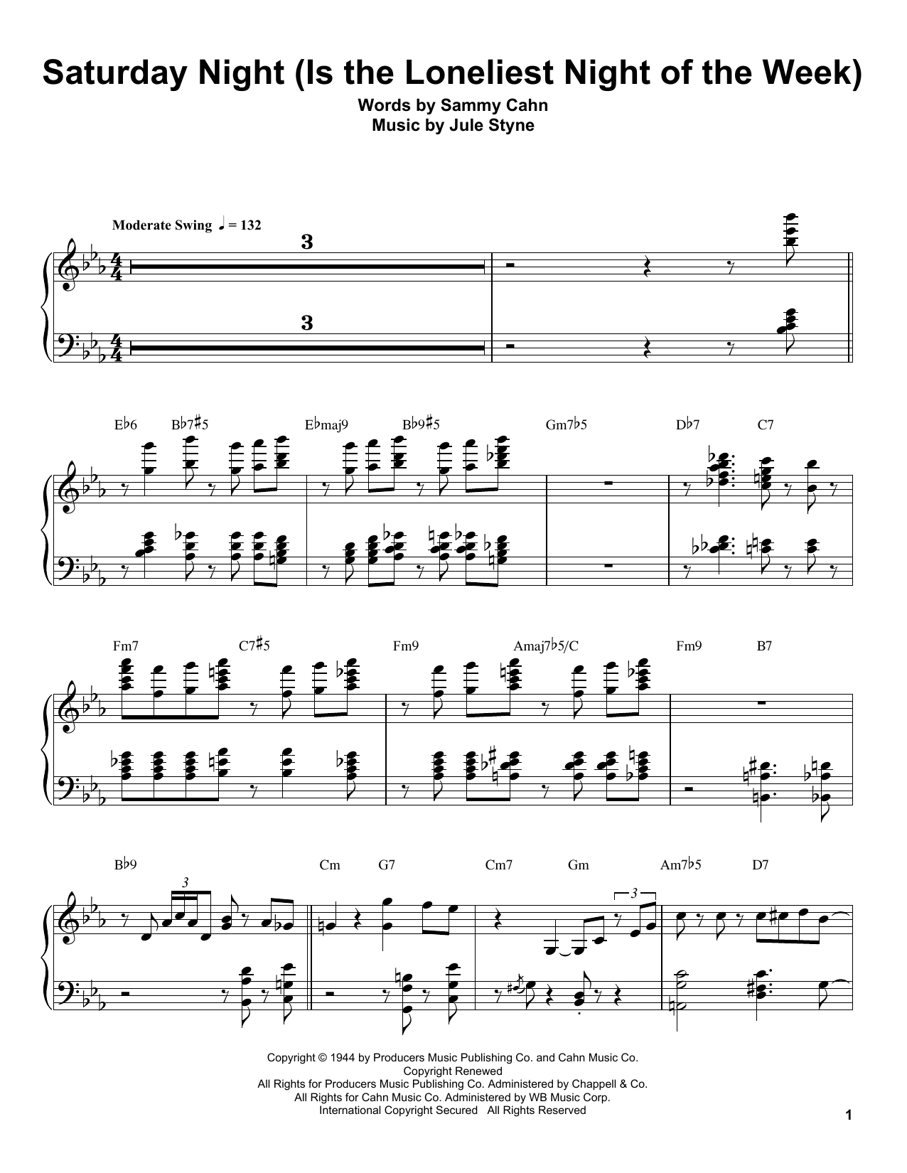 Learn to play Oscar Peterson Saturday Night (Is The Loneliest Night Of The Week) sheet music for Piano Transcription in minutes. Price: 7.8900$ Oscar Peterson Saturday Night (Is The Loneliest Night Of The Week) sheet music notes and chords arranged for Piano Transcription