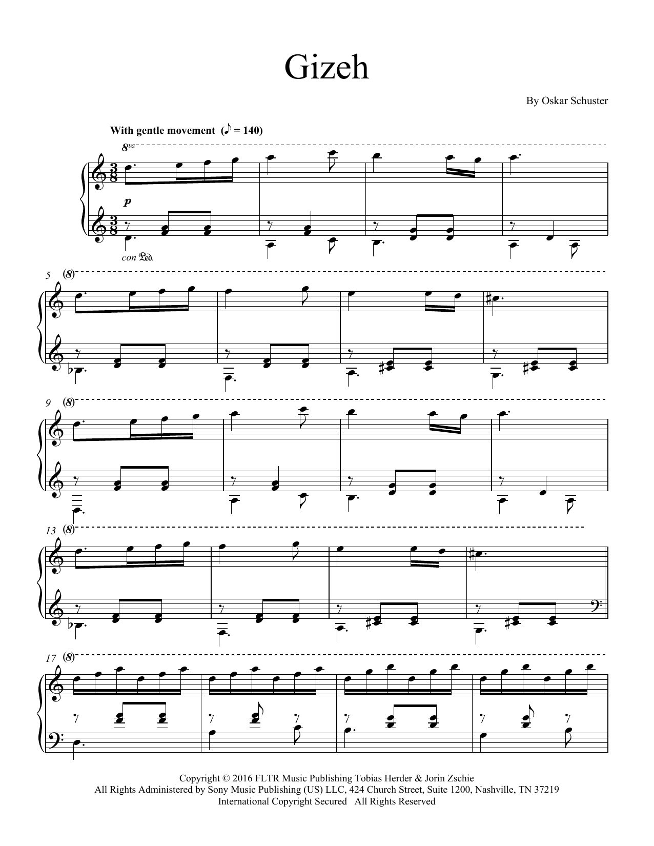 Oskar Schuster Gizeh sheet music notes and chords. Download Printable PDF.