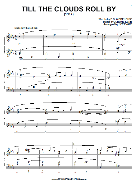 Learn to play P.G. Wodehouse Till The Clouds Roll By sheet music for Lead Sheet / Fake Book in minutes. P.G. Wodehouse Till The Clouds Roll By sheet music notes and chords. Download Printable PDF.