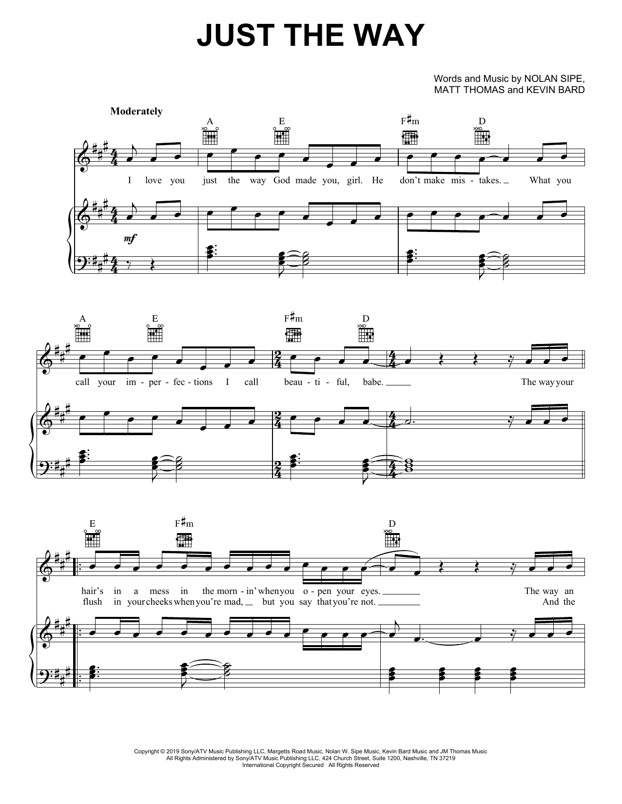 Learn to play Parmalee & Blanco Brown Just The Way sheet music for Piano, Vocal & Guitar Chords (Right-Hand Melody) in minutes. Price: 6.9900$ Parmalee & Blanco Brown Just The Way sheet music notes and chords arranged for Piano, Vocal & Guitar Chords (Right-Hand Melody)