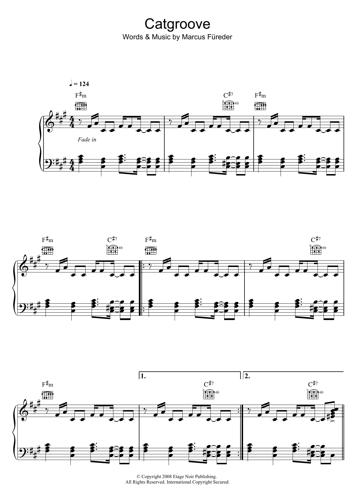 Learn to play Parov Stellar Catgroove sheet music for Piano Solo in minutes. Parov Stellar Catgroove sheet music notes and chords. Download Printable PDF.