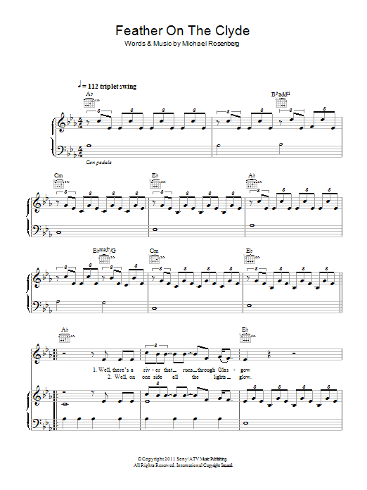 Passenger Feather On The Clyde sheet music notes and chords. Download Printable PDF.