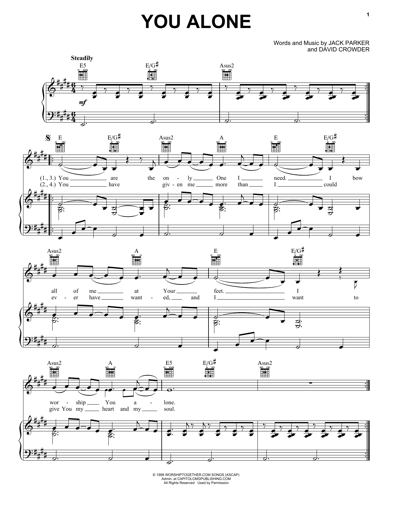 Passion You Alone sheet music notes and chords. Download Printable PDF.