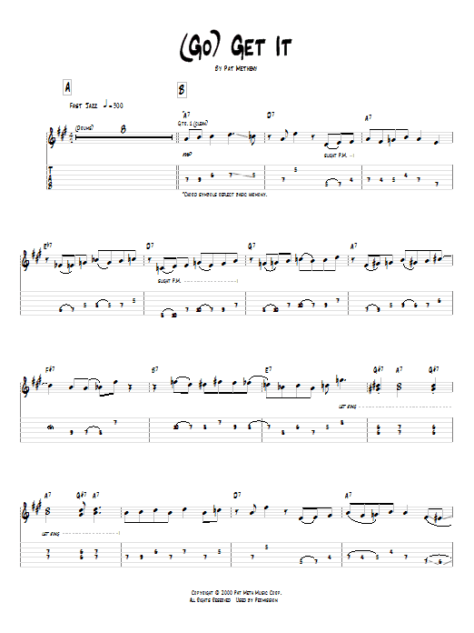 Learn to play Pat Metheny (Go) Get It sheet music for Real Book – Melody & Chords in minutes. Pat Metheny (Go) Get It sheet music notes and chords. Download Printable PDF.