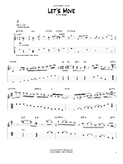 Learn to play Pat Metheny Let's Move sheet music for Real Book – Melody & Chords in minutes. Pat Metheny Let's Move sheet music notes and chords. Download Printable PDF.