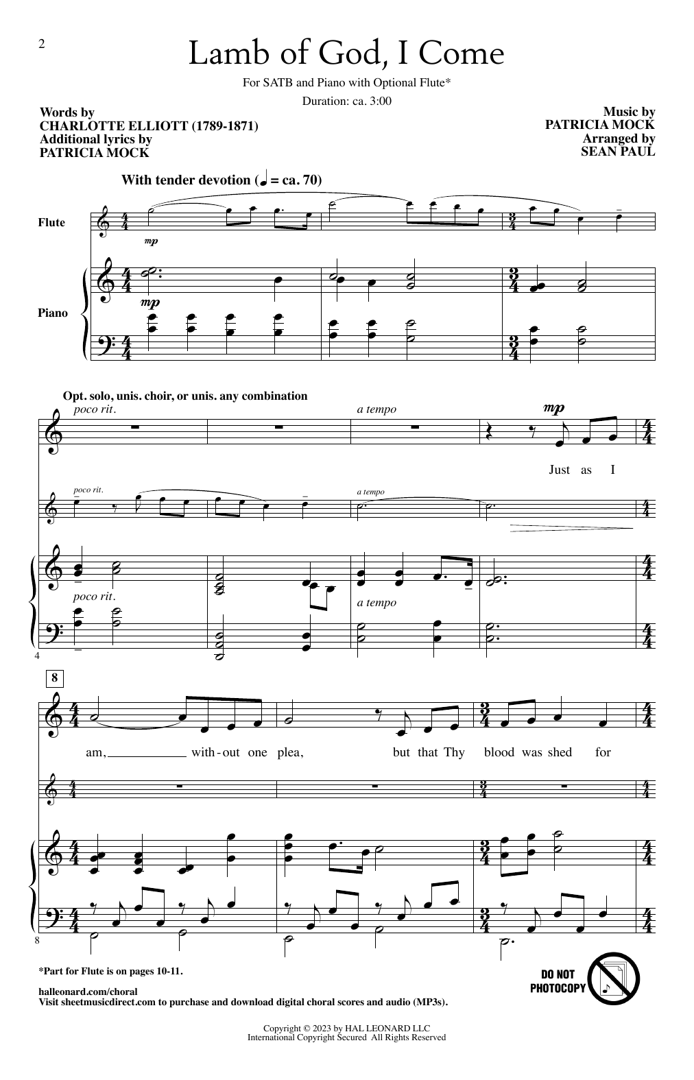 Learn to play Patricia Mock Lamb of God, I Come (arr. Sean Paul) sheet music for SATB Choir in minutes. Price: 3.9900$ Patricia Mock Lamb of God, I Come (arr. Sean Paul) sheet music notes and chords arranged for SATB Choir