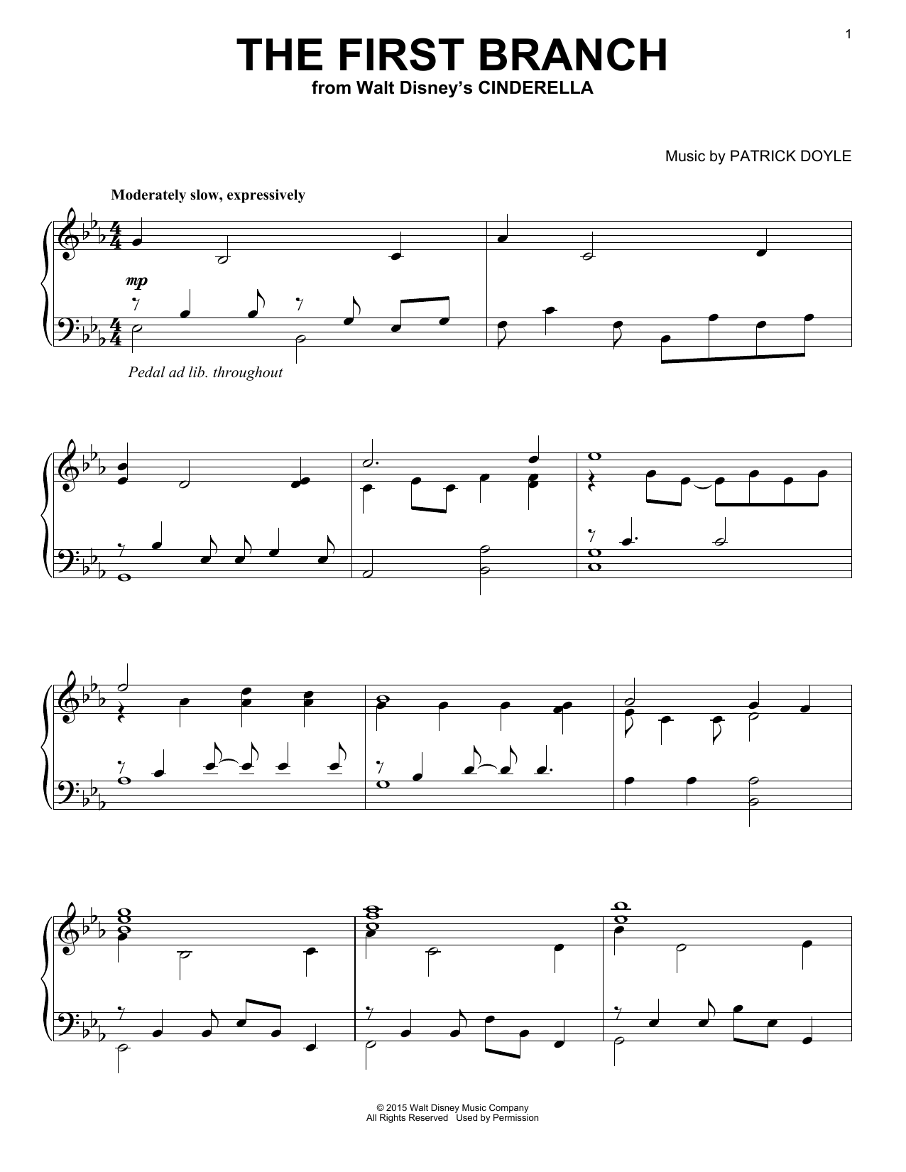 Patrick Doyle The First Branch sheet music notes and chords. Download Printable PDF.