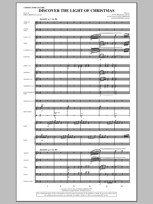 Learn to play Patti Drennan Discover The Light Of Christmas - Score sheet music for Choir Instrumental Pak in minutes. Price: 8.9900$ Patti Drennan Discover The Light Of Christmas - Score sheet music notes and chords arranged for Choir Instrumental Pak