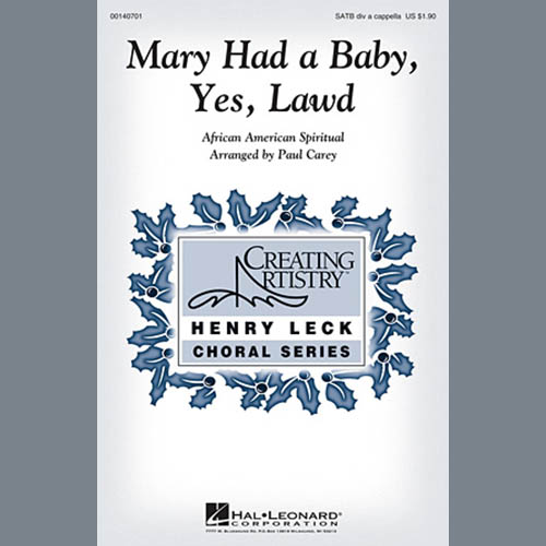 Mary Had A Baby, Yes, Lawd (arr. Paul Carey) cover image